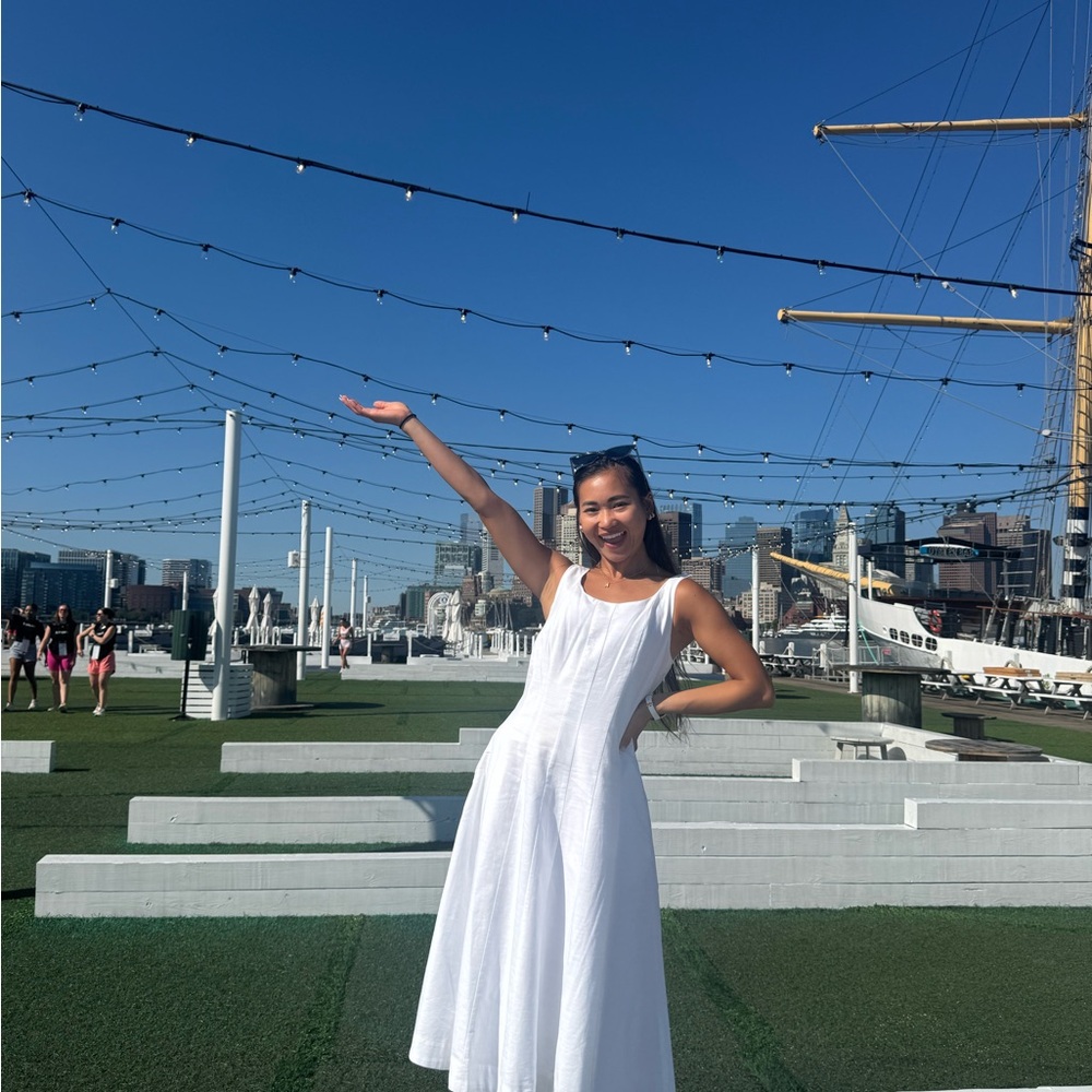 Elegant White Midi Dress